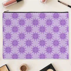 Purple Pattern Seamless Texture Mandala Cosmetic Bag (xxxl) by Bedest