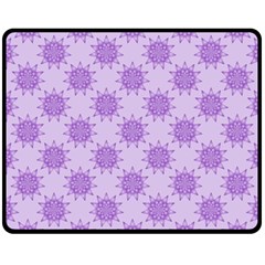 Purple Pattern Seamless Texture Mandala Two Sides Fleece Blanket (medium) by Bedest