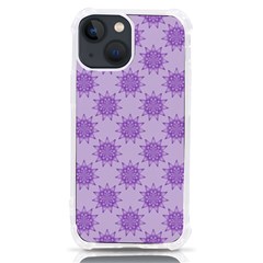 Purple Pattern Seamless Texture Mandala Iphone 13 Mini Tpu Uv Print Case by Bedest