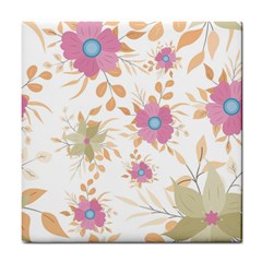 Flowers Blossom Spring Garden Tile Coaster by Bedest