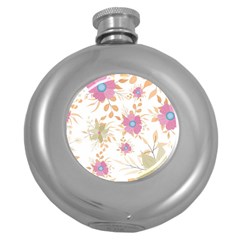 Flowers Blossom Spring Garden Round Hip Flask (5 Oz) by Bedest