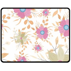 Flowers Blossom Spring Garden Fleece Blanket (medium) by Bedest