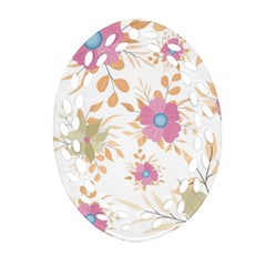 Flowers Blossom Spring Garden Ornament (oval Filigree)