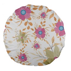 Flowers Blossom Spring Garden Large 18  Premium Flano Round Cushions by Bedest