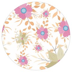 Flowers Blossom Spring Garden Round Trivet by Bedest