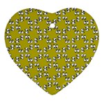 Eyes Pattern Heart Ornament (Two Sides) Front