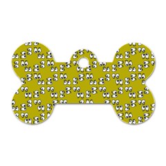 Eyes Pattern Dog Tag Bone (one Side) by Bedest