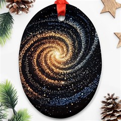 Galaxy Background Star Ornament (oval)