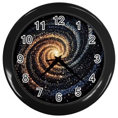 Galaxy Background Star Wall Clock (black) by Bedest