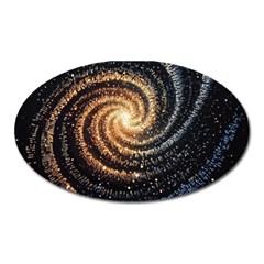 Galaxy Background Star Oval Magnet by Bedest