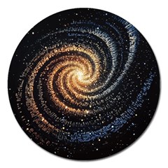 Galaxy Background Star Magnet 5  (round) by Bedest