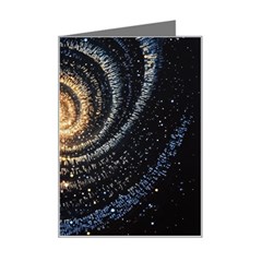 Galaxy Background Star Mini Greeting Card by Bedest