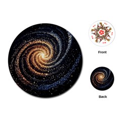 Galaxy Background Star Playing Cards Single Design (round)