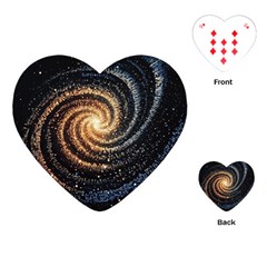 Galaxy Background Star Playing Cards Single Design (heart)