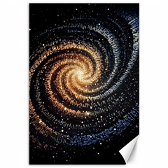 Galaxy Background Star Canvas 12  X 18  by Bedest