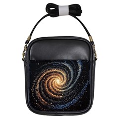 Galaxy Background Star Girls Sling Bag by Bedest