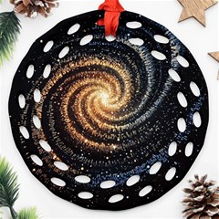 Galaxy Background Star Ornament (round Filigree)