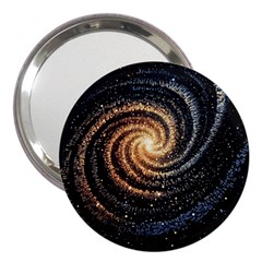 Galaxy Background Star 3  Handbag Mirrors by Bedest