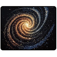 Galaxy Background Star Two Sides Fleece Blanket (medium) by Bedest