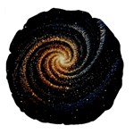 Galaxy Background Star Large 18  Premium Flano Round Cushions Back