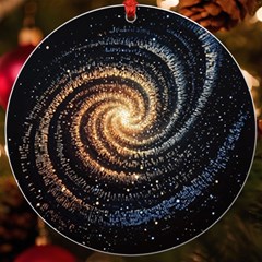 Galaxy Background Star Uv Print Acrylic Ornament Round