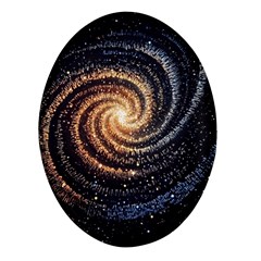 Galaxy Background Star Oval Glass Fridge Magnet (4 Pack) by Bedest