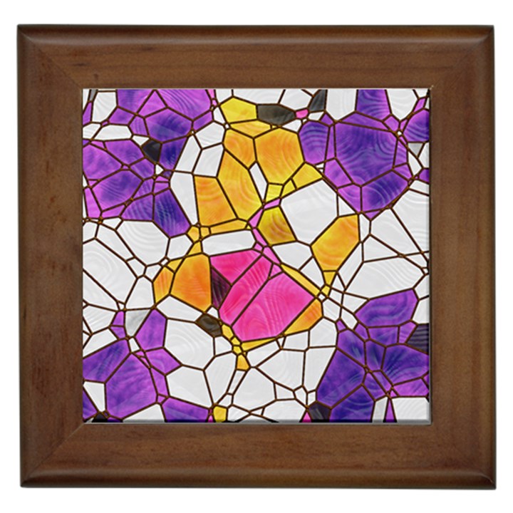 Architecture Glass Abstract Pattern Framed Tile