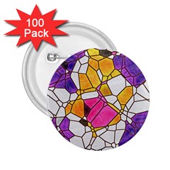 Architecture Glass Abstract Pattern 2.25  Buttons (100 pack) 