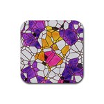 Architecture Glass Abstract Pattern Rubber Coaster (Square) Front