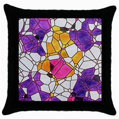 Architecture Glass Abstract Pattern Throw Pillow Case (Black)