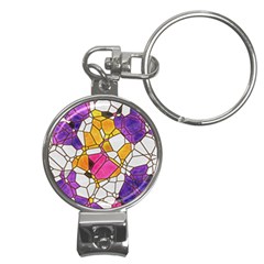 Architecture Glass Abstract Pattern Nail Clippers Key Chain