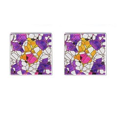 Architecture Glass Abstract Pattern Cufflinks (Square)