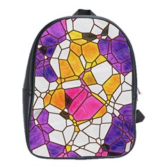 Architecture Glass Abstract Pattern School Bag (Large)