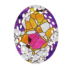 Architecture Glass Abstract Pattern Ornament (Oval Filigree)