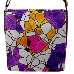 Architecture Glass Abstract Pattern Flap Closure Messenger Bag (S)