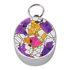 Architecture Glass Abstract Pattern Mini Silver Compasses