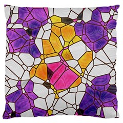 Architecture Glass Abstract Pattern Standard Premium Plush Fleece Cushion Case (One Side)