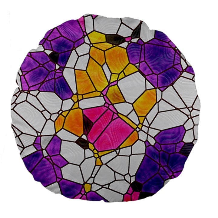 Architecture Glass Abstract Pattern Large 18  Premium Flano Round Cushions