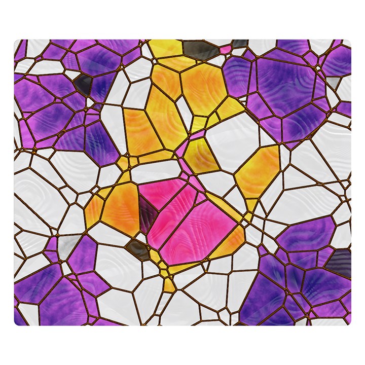 Architecture Glass Abstract Pattern Two Sides Premium Plush Fleece Blanket (Kids Size)