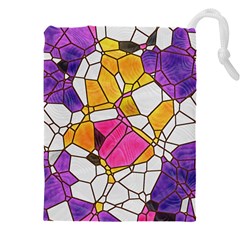 Architecture Glass Abstract Pattern Drawstring Pouch (5XL)