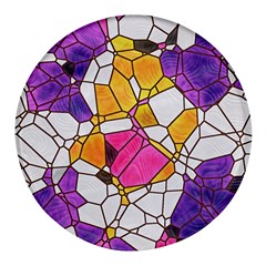 Architecture Glass Abstract Pattern Round Glass Fridge Magnet (4 pack)