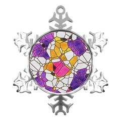 Architecture Glass Abstract Pattern Metal Small Snowflake Ornament