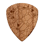 Architecture Glass Abstract Pattern Guitar Shape Wood Guitar Pick Holder Case And Picks Set Pick