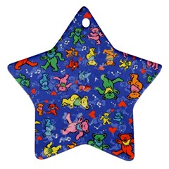 Grateful Dead Dancing Bears Pattern Ornament (star)