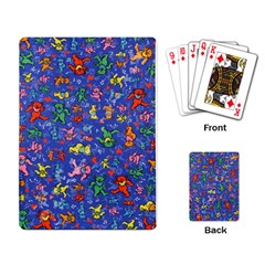 Grateful Dead Dancing Bears Pattern Playing Cards Single Design (rectangle)