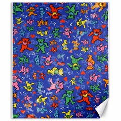 Grateful Dead Dancing Bears Pattern Canvas 20  X 24  by Salmanaz77