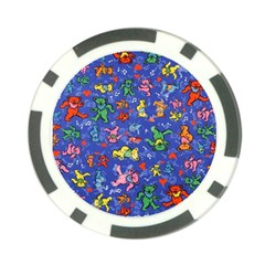 Grateful Dead Dancing Bears Pattern Poker Chip Card Guard (10 Pack)