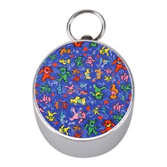 Grateful Dead Dancing Bears Pattern Mini Silver Compasses