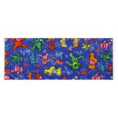 Grateful Dead Dancing Bears Pattern Banner And Sign 8  X 3  by Salmanaz77