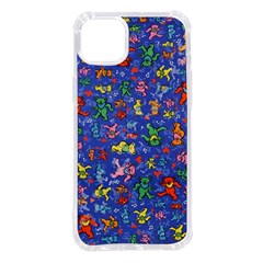 Grateful Dead Dancing Bears Pattern Iphone 14 Plus Tpu Uv Print Case by Salmanaz77